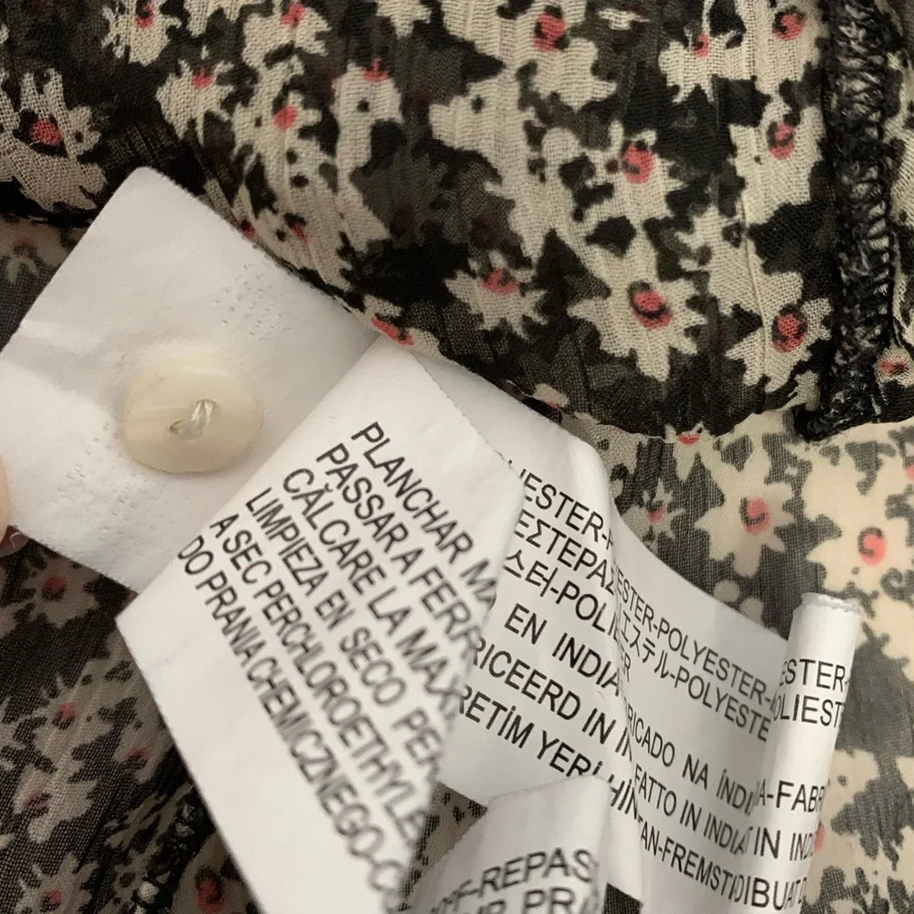 Zara Trafaluc Semi-Sheer Lightweight Chiffon Blouse